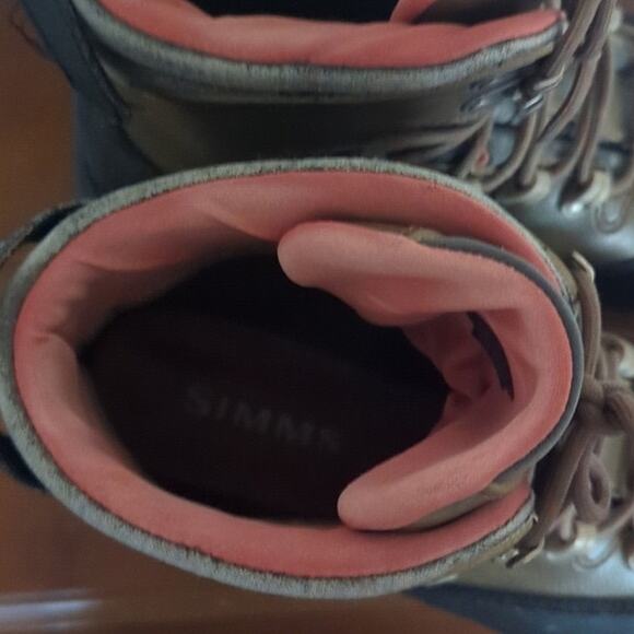 Simms Freestone Fly Fishing Wading Boots Outdoors Waterproof Men's Size 9 Brown - Picture 6 of 12